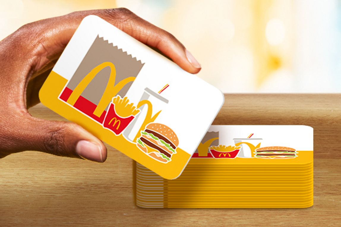 Mcdonald's gift shop card