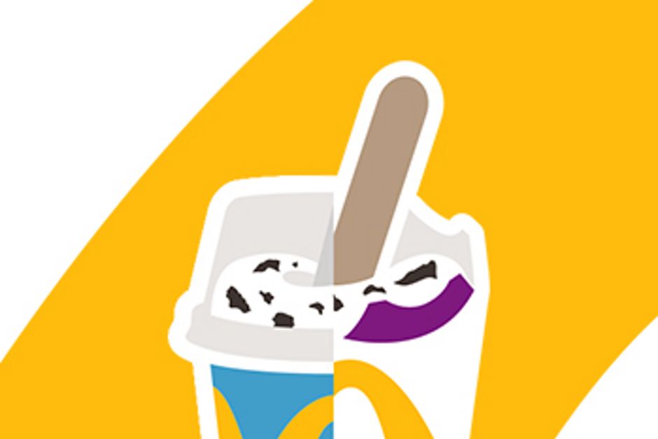 Piktogramm zweier McDonald's Eis-Verpackungen