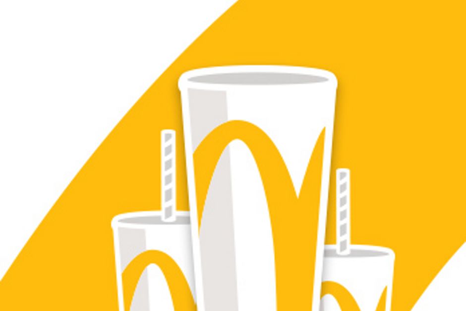 Piktogramm von McDonald's Getränkebechern