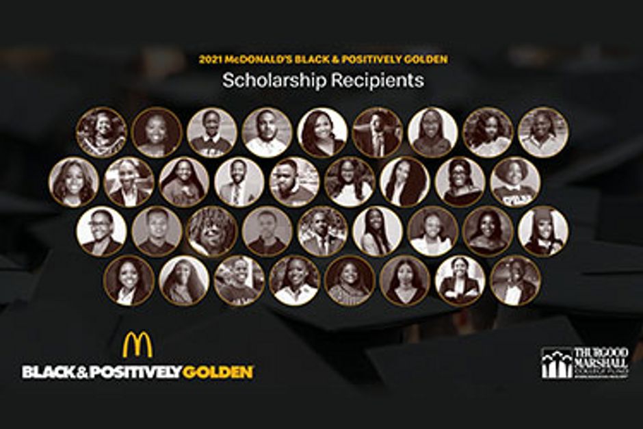 a collage of the 2021 scholarship recipients