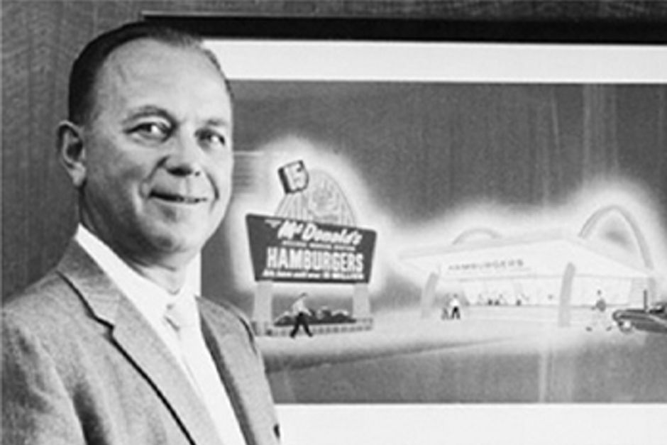 Historisches Bild von McDonald's Gründer Ray Kroc