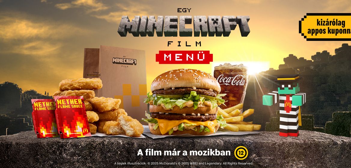 Egy Minecraft film menü McDonald's