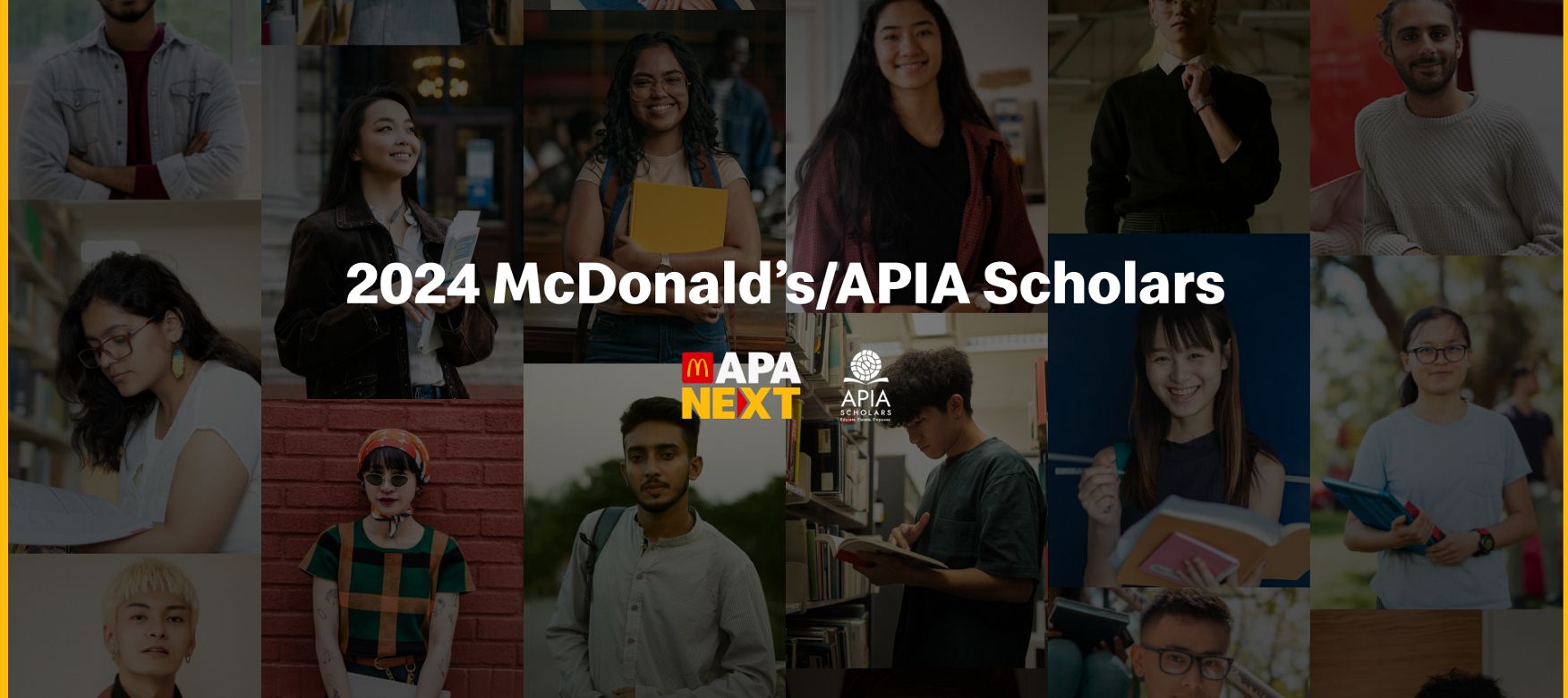 2024 McDonald’s APIA Scholars with diverse portraits.