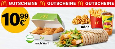 Abbildung eines McDonald’s Coupons für 10,99 €
