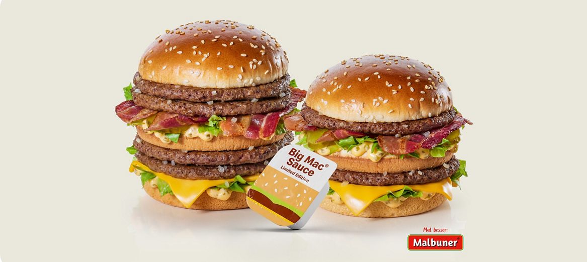 Big Mac Double Bacon sauce malbuner