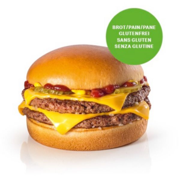 Double Cheeseburger avec pain sans gluten