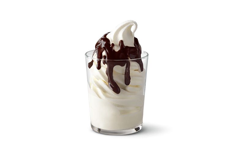 Hot Fudge Sundae Soft Serve and Fudge Topping McDonald s