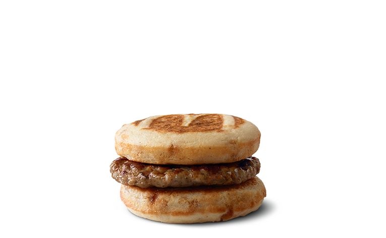 Pancakes and Sausage Breakfast Sandwich