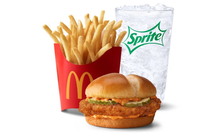 Spicy McCrispy Chicken Sandwich Combo Meal