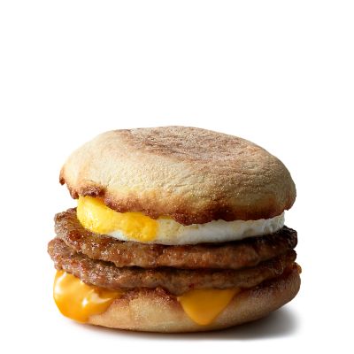 Double Sausage Mcmuffin With Egg And Cheese