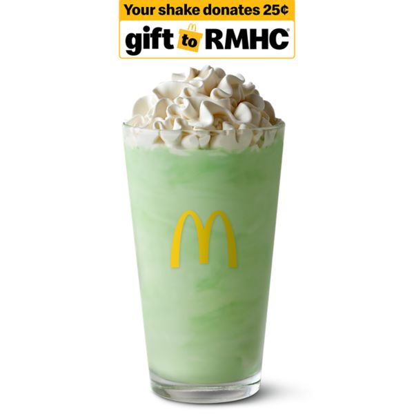 your shake donates 25 cents as a gift to RMHC