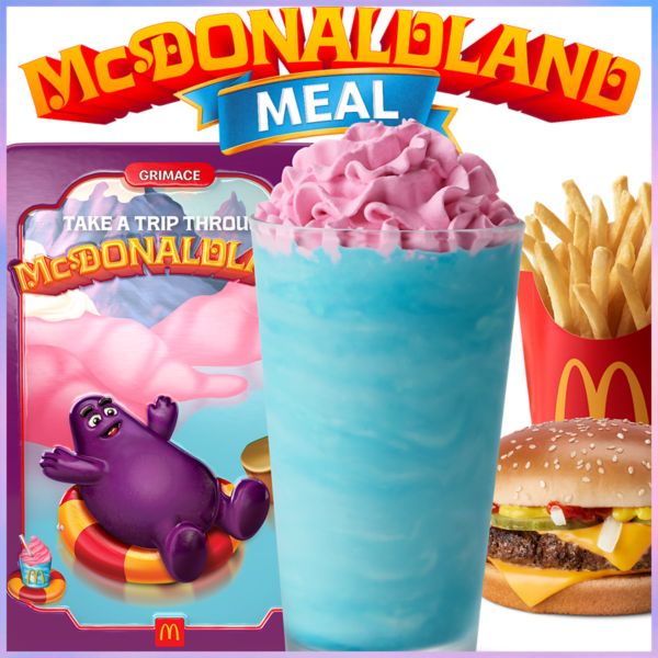 Take a trip through McDonaldland and get 1 of 6 souvenir kits like the Grimace tin.