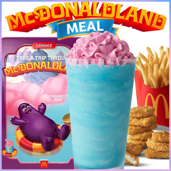 Take a trip through McDonaldland and get 1 of 6 souvenir kits like the Grimace tin.