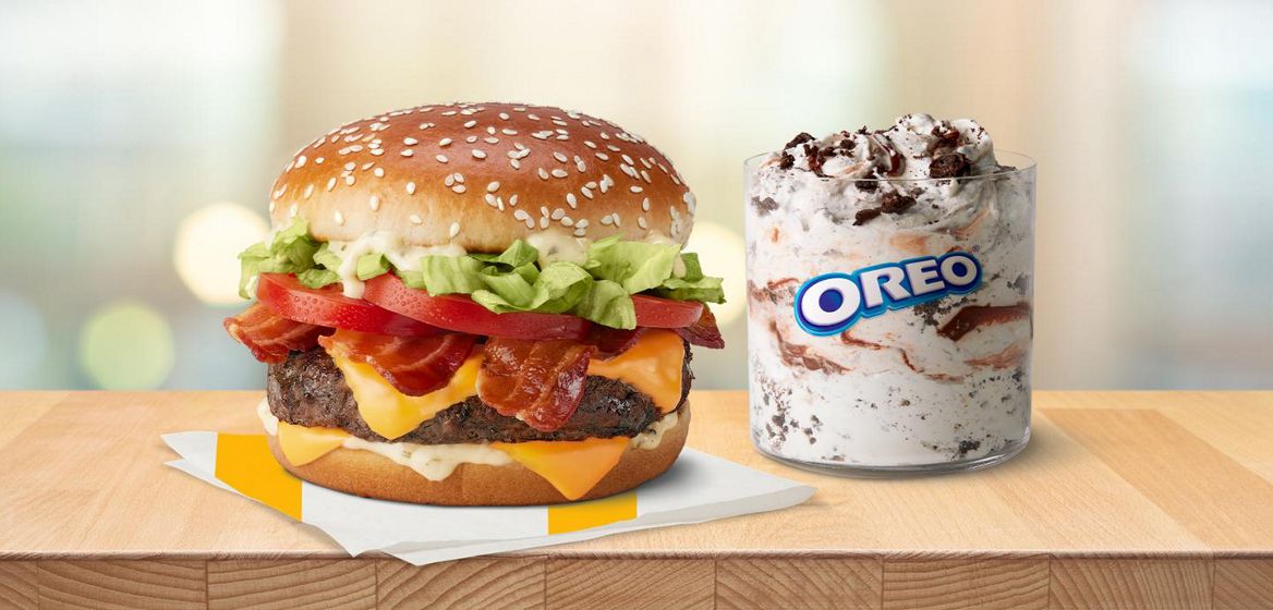 smoky burger and Oreo fudge McFlurry