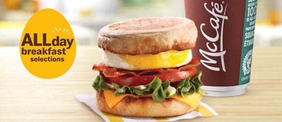 Egg BLT McMuffin is available all day 