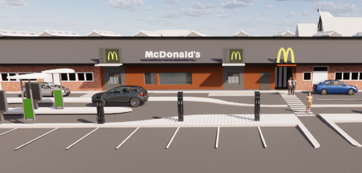 3D illustrasjon av McDonals
