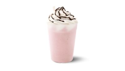 Milk Shake Deluxe Aardbei Groot met Chocolade drizzle