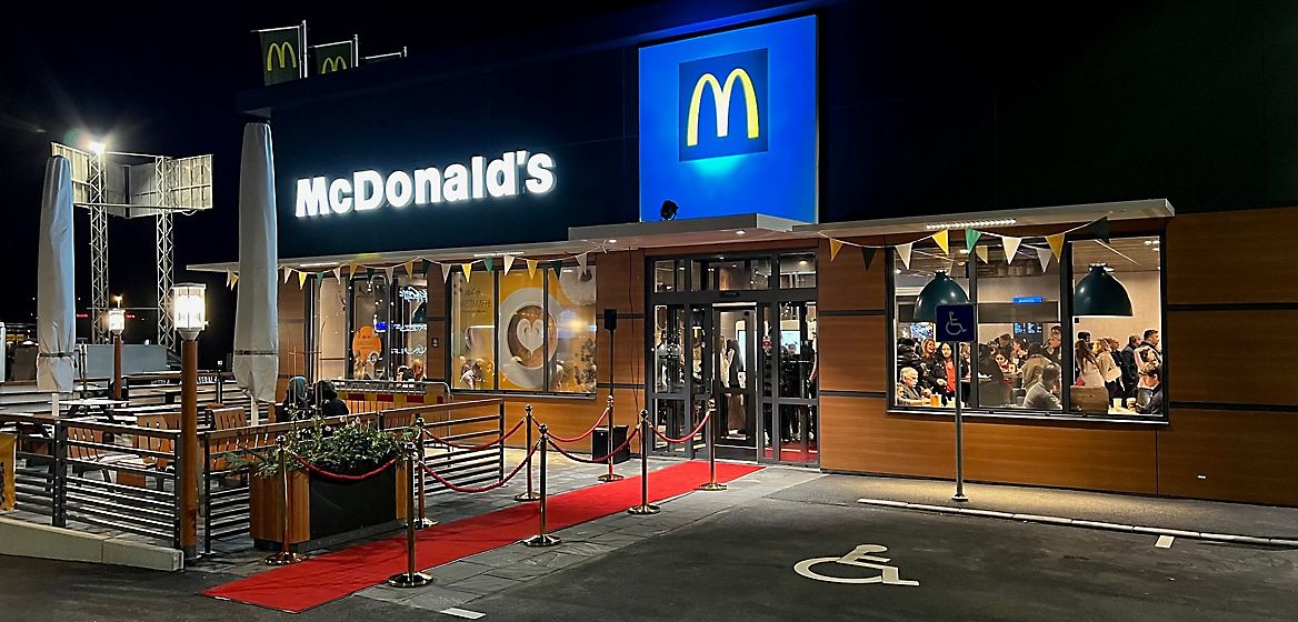 Bild på nya McDonalds restaurangen i Gamlestaden, Göteborg.