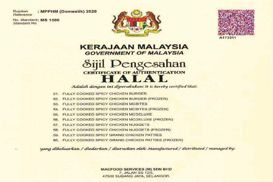 Halal Certificate