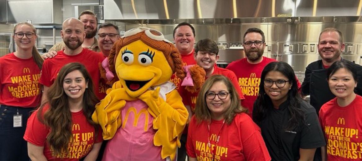 Chef Janae with her group and Birdie 