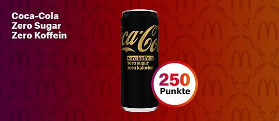 Coca-Cola Zero Sugar Zero Koffein für 250 Punkte.