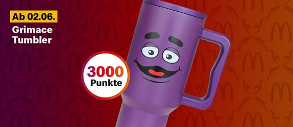 Grimace Tumbler ab 02.06. für 3000 Punkte.