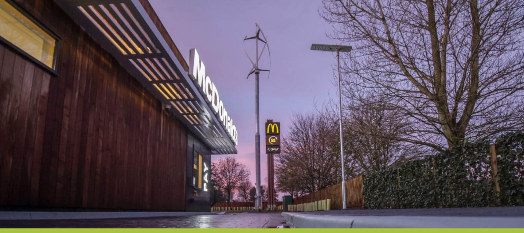  McDonald's restaurant exterior side-on