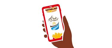 Abbildung eines Smartphone Screens mit Beispielprodukten