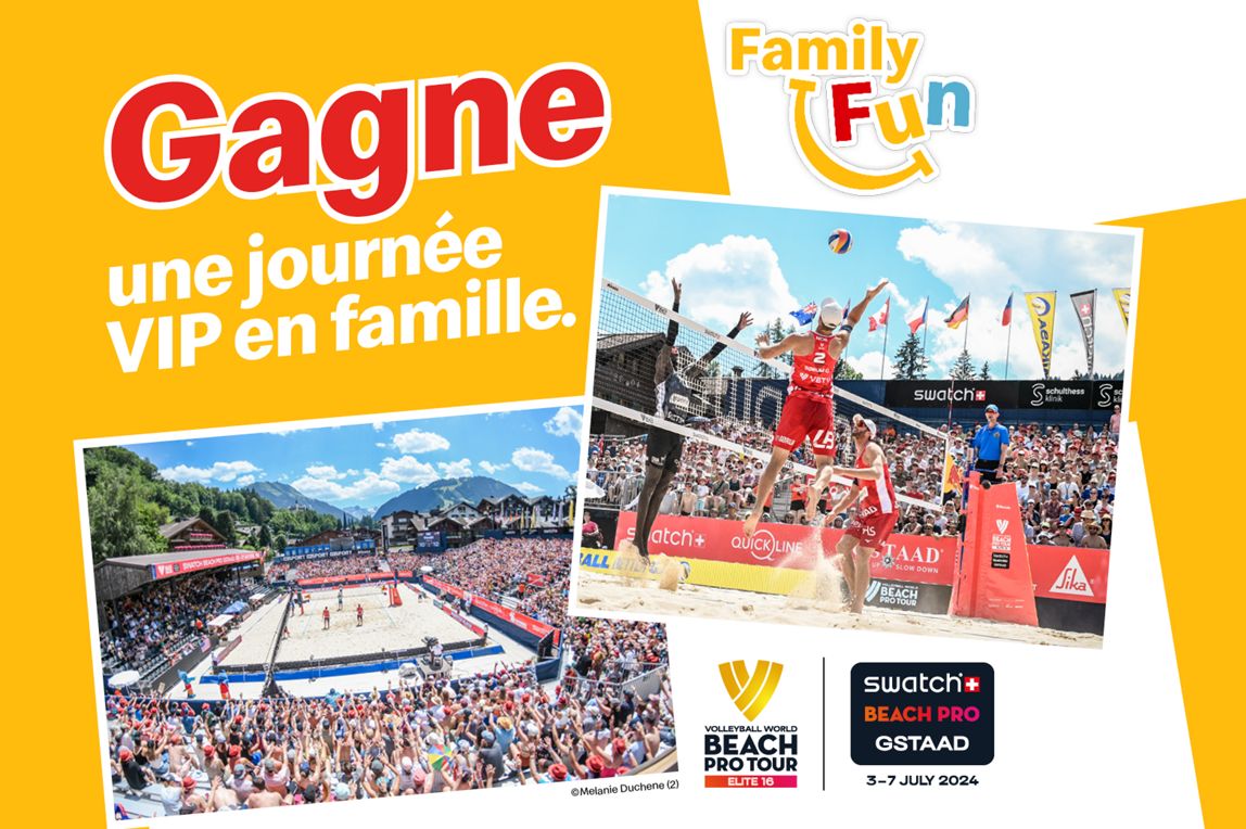 journée VIP en famille pour le Swatch Beach Pro Gstaad