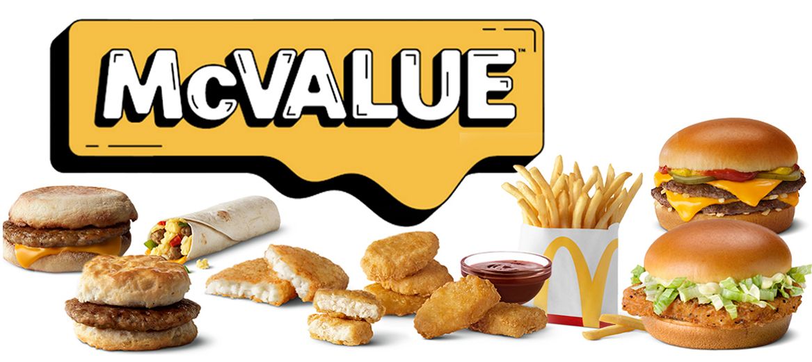 McValue menu items 