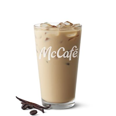 Iced Latte With Sugar Free French Vanilla Syrup Small