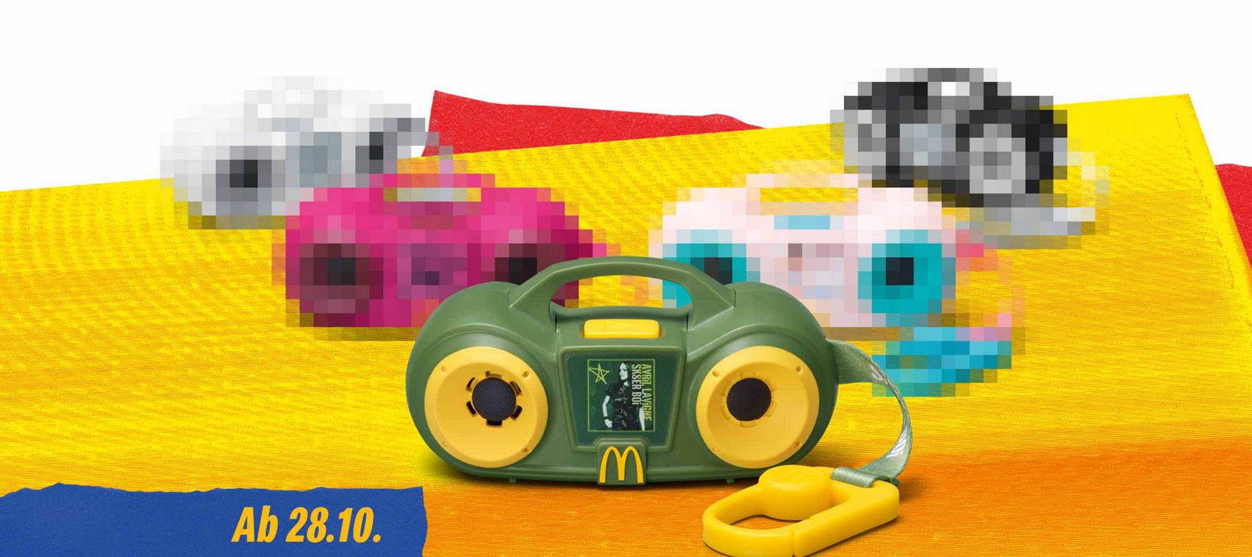 Wieder da ab 28.10.: 5 ikonische McDonald’s Radios zum Sammeln mit Songs wie z.B. Avril Lavignes "Sk8ter Boi"