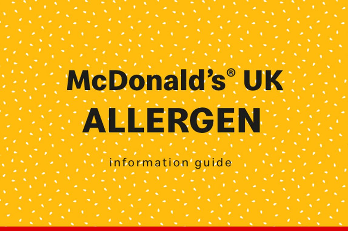 McDonald's UK Allergen guide.