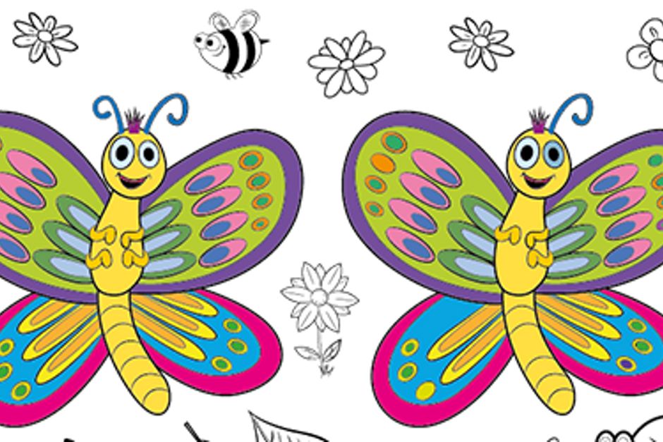 Beautiful Butterflies colouring in game