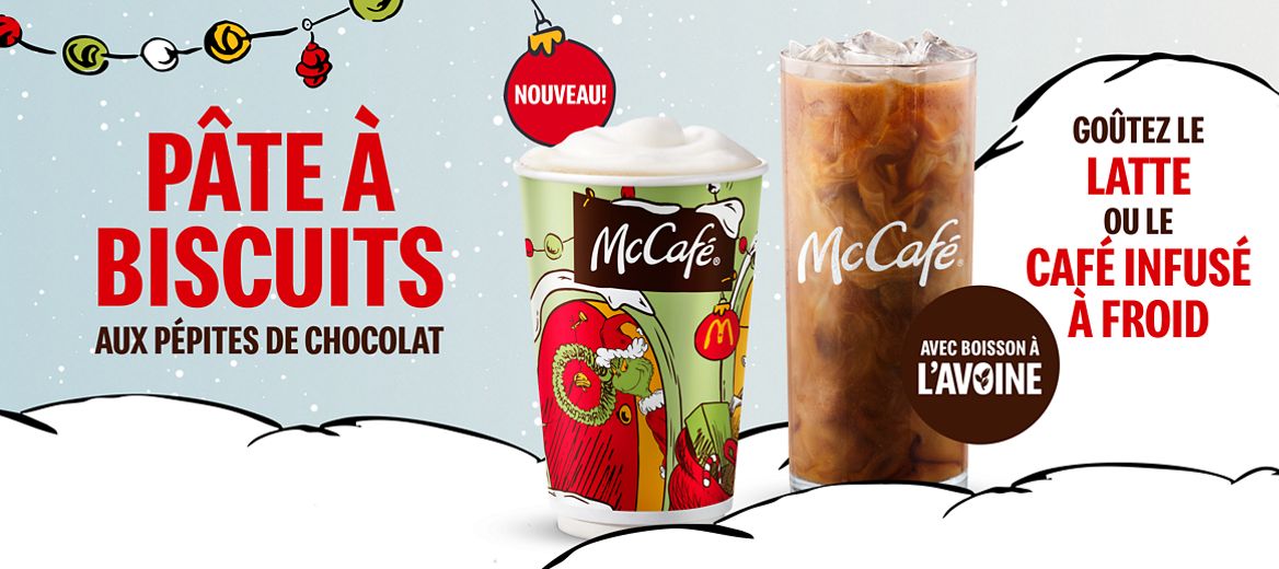 GOÛTEZ LE LATTE OU LE CAFÉ INFUSÉ À FROID    AVEC BOISSON À L’AVOINE  