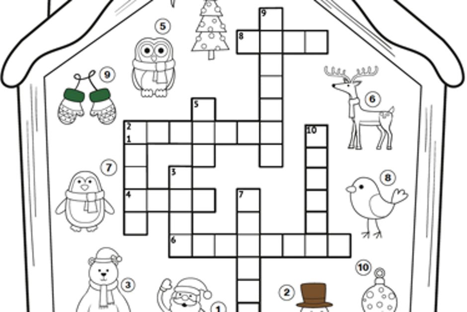 A Christmas themed crossword. 