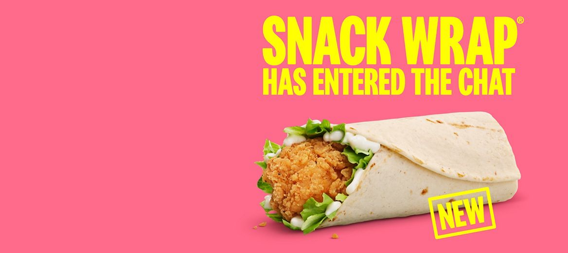 Snack Wrap on a pink backgorund
