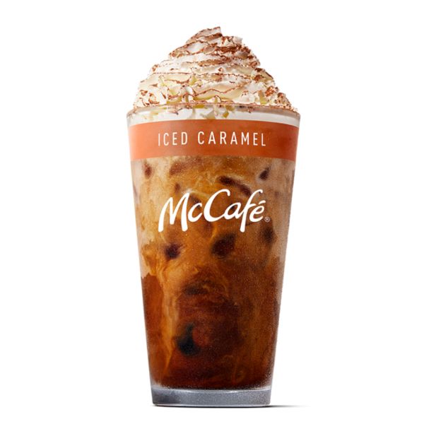 Deluxe Caramel Flavoured Iced Coffee - medium from McDonalds McCafé Drinks menu