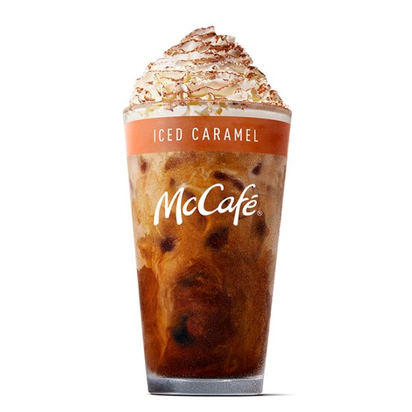 Deluxe Caramel Flavoured Iced Coffee - medium from McDonalds McCafé Drinks menu
