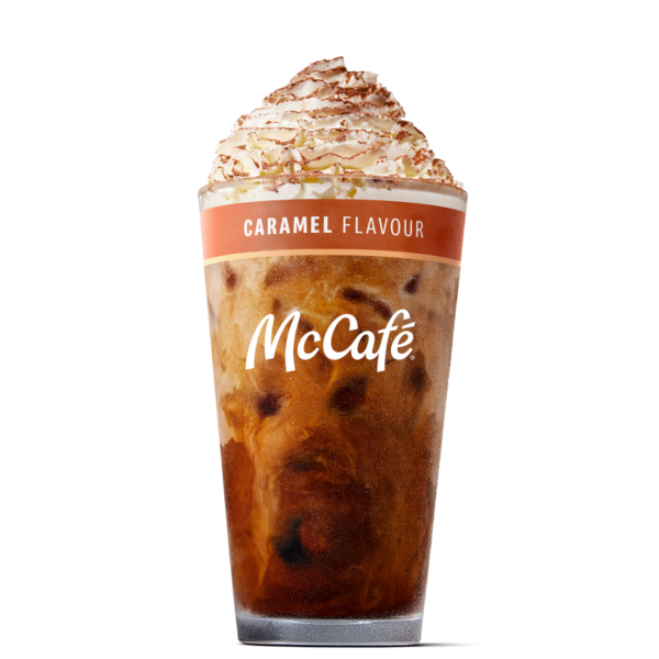 Deluxe Caramel Flavoured Iced Coffee - medium from McDonalds McCafé Drinks menu