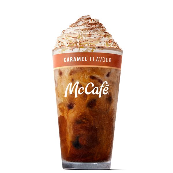 Deluxe Caramel Flavoured Iced Coffee - medium from McDonalds McCafé Drinks menu