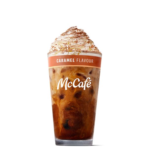 Deluxe Caramel Flavoured Iced Coffee - small from McDonalds McCafé Drinks menu