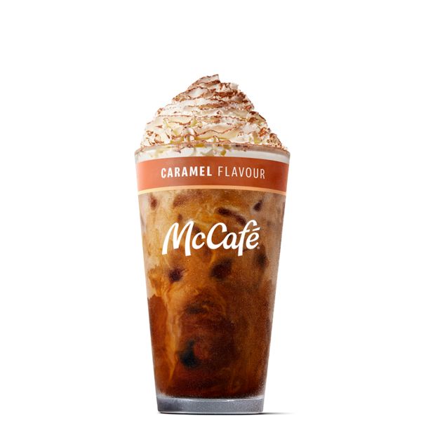 Deluxe Caramel Flavoured Iced Coffee - small from McDonalds McCafé Drinks menu