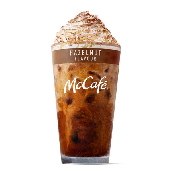 Deluxe Hazelnut Flavoured Iced Coffee - medium from McDonalds McCafé Drinks menu