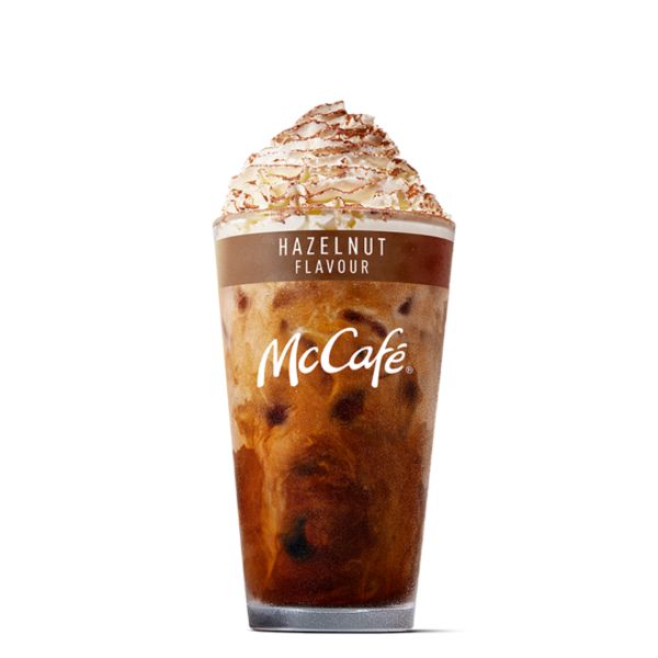 Deluxe Hazelnut Flavoured Iced Coffee - small from McDonalds McCafé Drinks menu