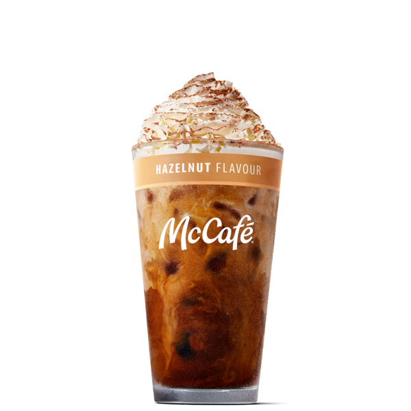 Deluxe Hazelnut Flavoured Iced Coffee - small from McDonalds McCafé Drinks menu