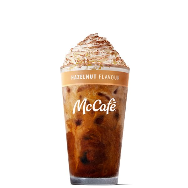 Deluxe Hazelnut Flavoured Iced Coffee - small from McDonalds McCafé Drinks menu