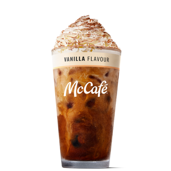 Deluxe Vanilla Flavoured Iced Coffee - medium from McDonalds McCafé Drinks menu