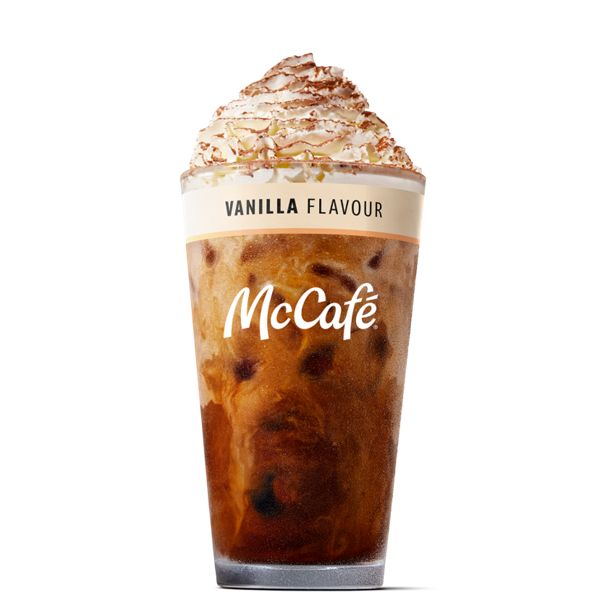 Deluxe Vanilla Flavoured Iced Coffee - medium from McDonalds McCafé Drinks menu