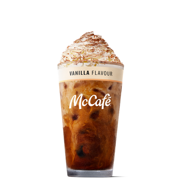 Deluxe Vanilla Flavoured Iced Coffee - small from McDonalds McCafé Drinks menu